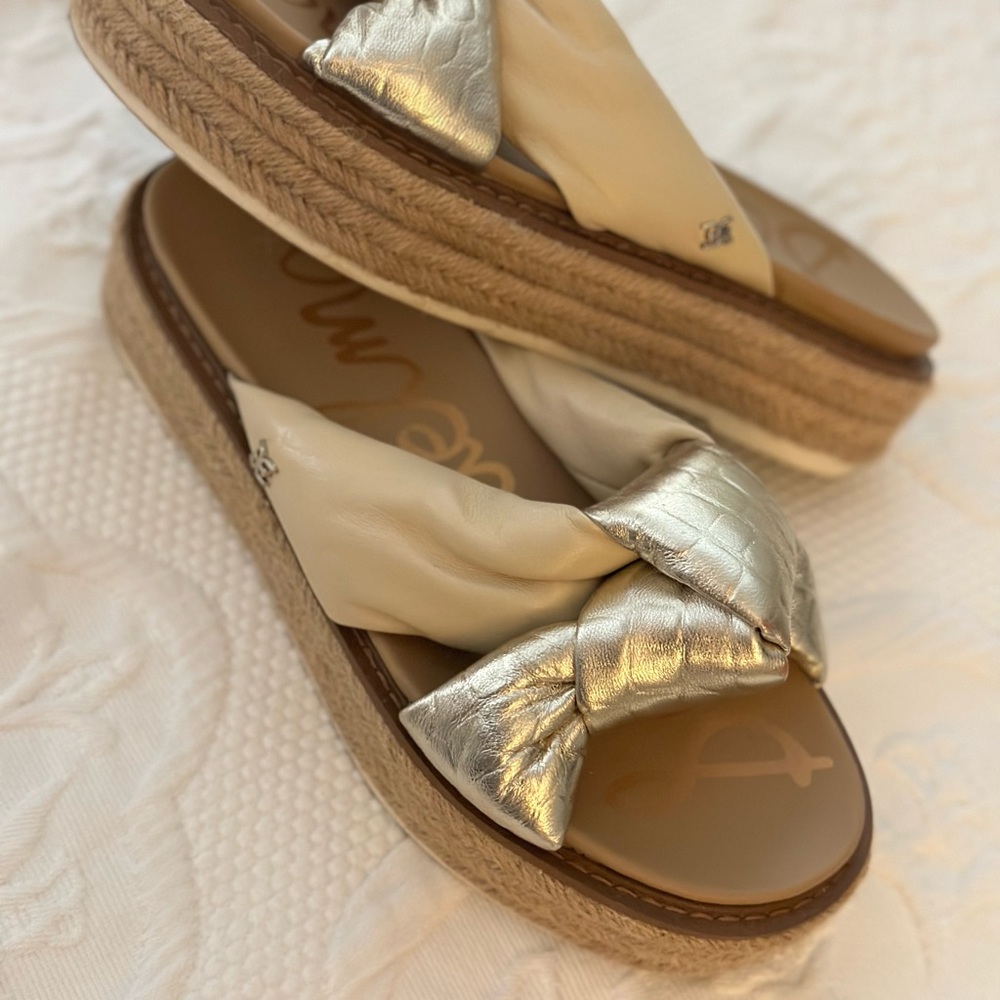 Sam Edelman platform espadrille slides!